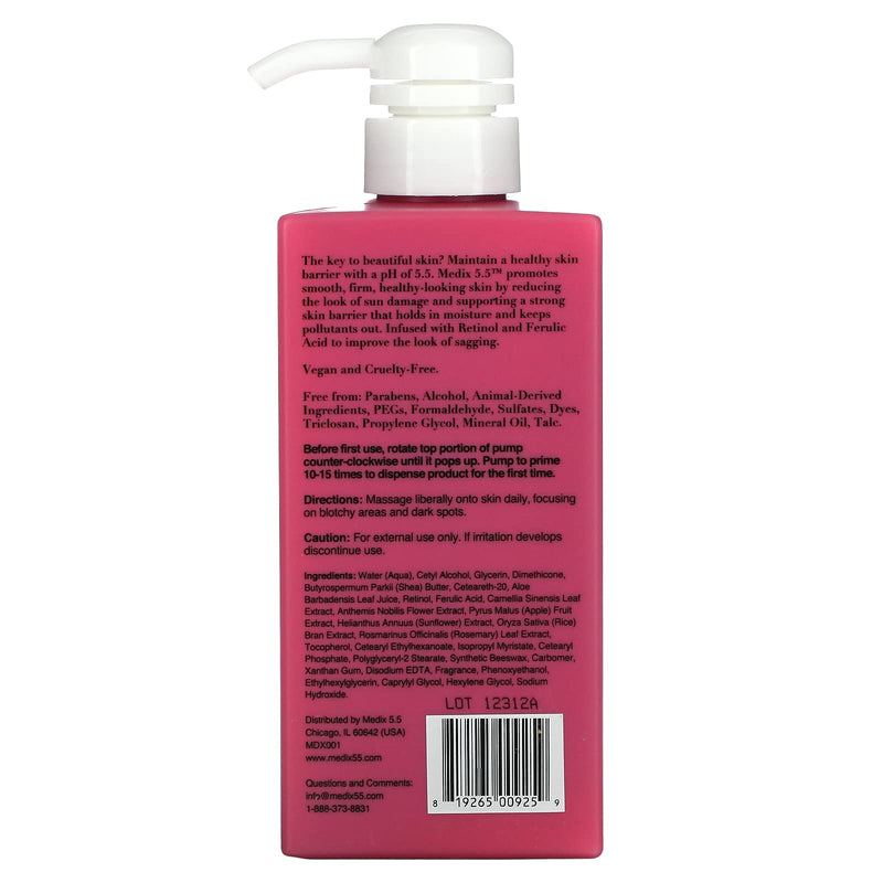 [Australia] - Medix 5.5 Retinol Cream with Ferulic Acid Anti-Sagging Treatment. Targets Crepey Wrinkles and Sun Damaged Skin. Anti-Aging Cream Infused With Black Tea, Aloe Vera, And Chamomile (15oz) 
