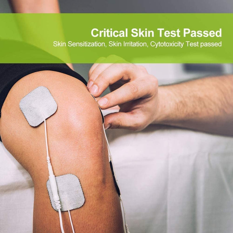 [Australia] - AUVON TENS Machine Pads 50 x 50mm 20 Pcs, 3rd Gen Latex-Free TENS Electrode Pads Patches with Upgraded Self-Stick Performance and Non-Irritating Design for Electrotherapy A-white 