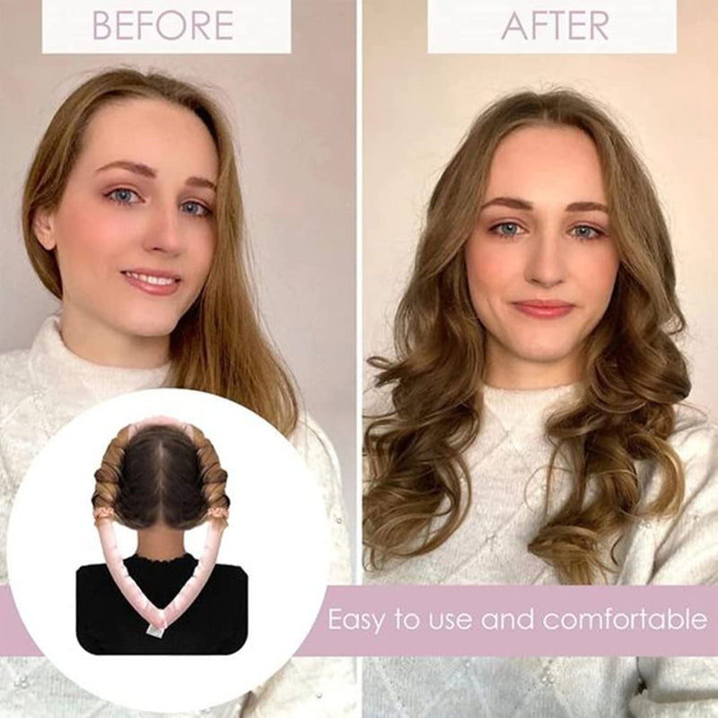 [Australia] - Upgrade Heatless Curling Rod Headband,Heatless Hair Curling Set,No Heat Wave Hair Curlers ,Soft Silk Ribbon Sleeping Hair Rollers Wave Curls Lazy Curler Set DIY Hair Styling Tools(Blue) BLUE 