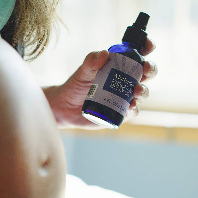 [Australia] - Motherlove Pregnant Belly Oil (4oz) Help Prevent Stretch Marks During Pregnancy & Soothe The Itch of Growing Skin—Moisturizing Herb Infused Oil—Organic Herbs, Non-GMO, Cruelty-Free, Vegan 4 Fl Oz (Pack of 1) Standard Packaging 