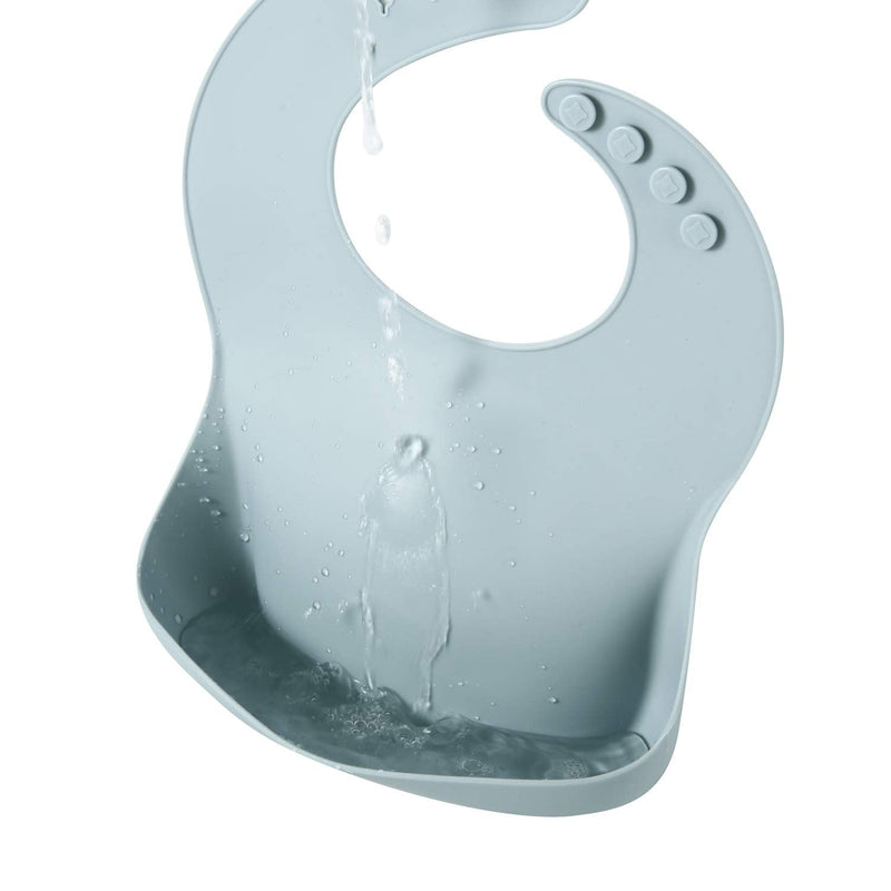 [Australia] - PandaEar 3 Pack Thick Silicone Baby Bibs for Babies & Toddlers (10-72 Months)| Waterproof Baby Feeding Bibs Adjustable with Wide Food Catcher Pocket, Soft, Unisex, Non Messy |Brown/Blue/Green Brown/Blue/Green 