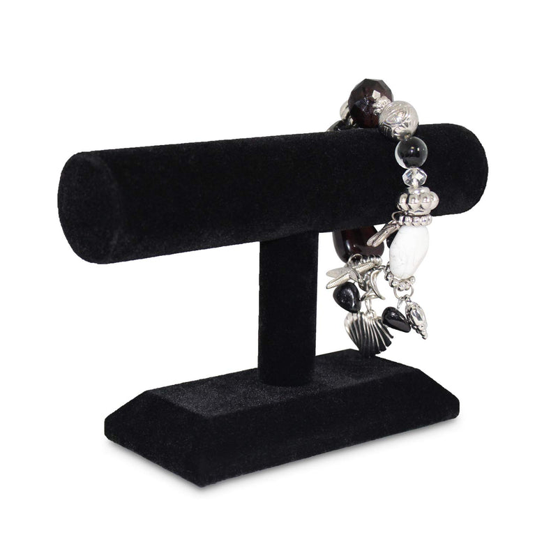 [Australia] - Mooca Bracelet Holder Jewelry Display Watch Bracelet Jewelry Stand Organizer Bracelet Bangle Holder, T-Bar Bracelet Stand for Home Organization, Black Velvet 