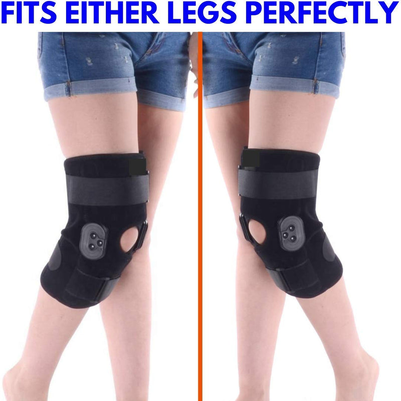 [Australia] - Comfyorthopedic Wrap Around Hinged Knee Brace Immobilizer Support For Men & Women Arthritis Meniscus Tear ACL PCL Post Op Leg Stabilizer Locking Knee Brace For Meniscus Tear & Other Injuries 