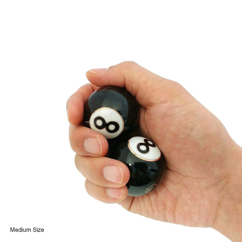 [Australia] - Top Chi 8 Ball Baoding Balls with Bamboo Stand (Medium 1.6 Inch) Medium 1.6 Inch 