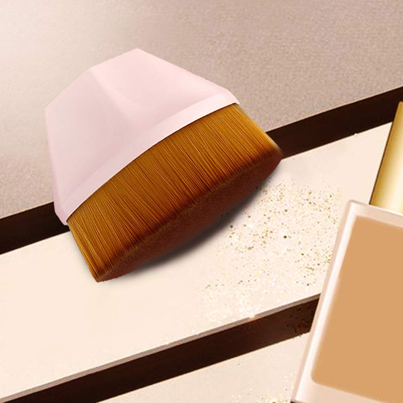 [Australia] - Kabuki Makeup Brush Professional Foundation Brush Flat Top For Liquid Foundation Cream Powder Makeup Soft Touch Synthetic Fiber Face Blending Makeup Brush(Pink Color+With Protective Case) pink 