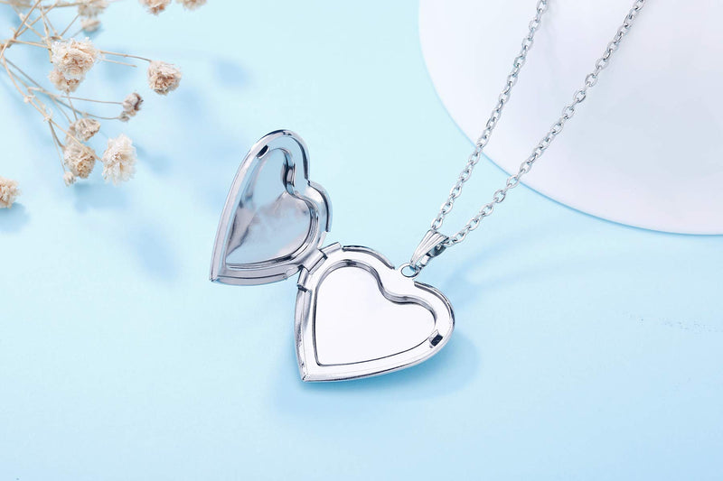 [Australia] - Locket Necklace That Holds Pictures I Love You to The Moon and Back Photo Memory Lockets Necklaces My Daughter My Love 