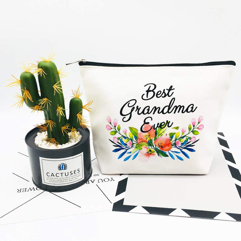 [Australia] - Grandma Gifts Best Grandma Ever Makeup Bag Mother's Day Gifts Grandmother Birthday Gifts Nana Gift for Mom from Granddaughter 