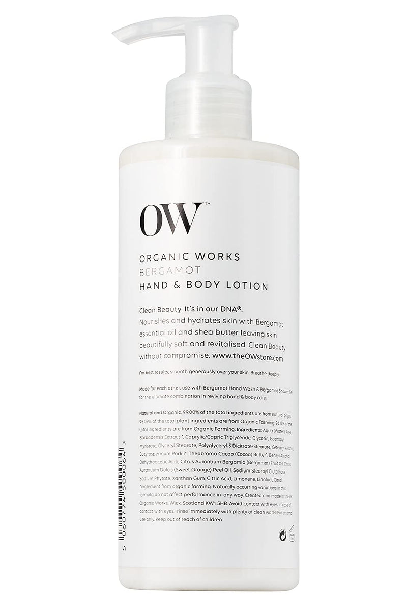 [Australia] - Organic Works 99% Natural Bergamot Hand & Body Lotion 300ml 