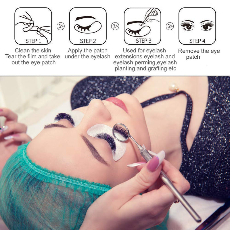 [Australia] - Under Eye Pads, Lint Free Lash Extension Eye Gel Patches for Beauty Salon False Eyelash Extensions Grafting, Hydrogel Eye Mask Beauty Makeup Tool (110 pairs with bag) 110 pairs with bag 