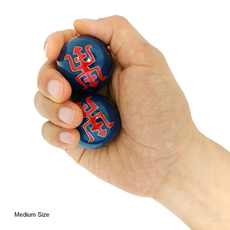 [Australia] - Top Chi Longevity Baoding Balls with Bamboo Stand (Medium 1.6 Inch) Medium 1.6 Inch 