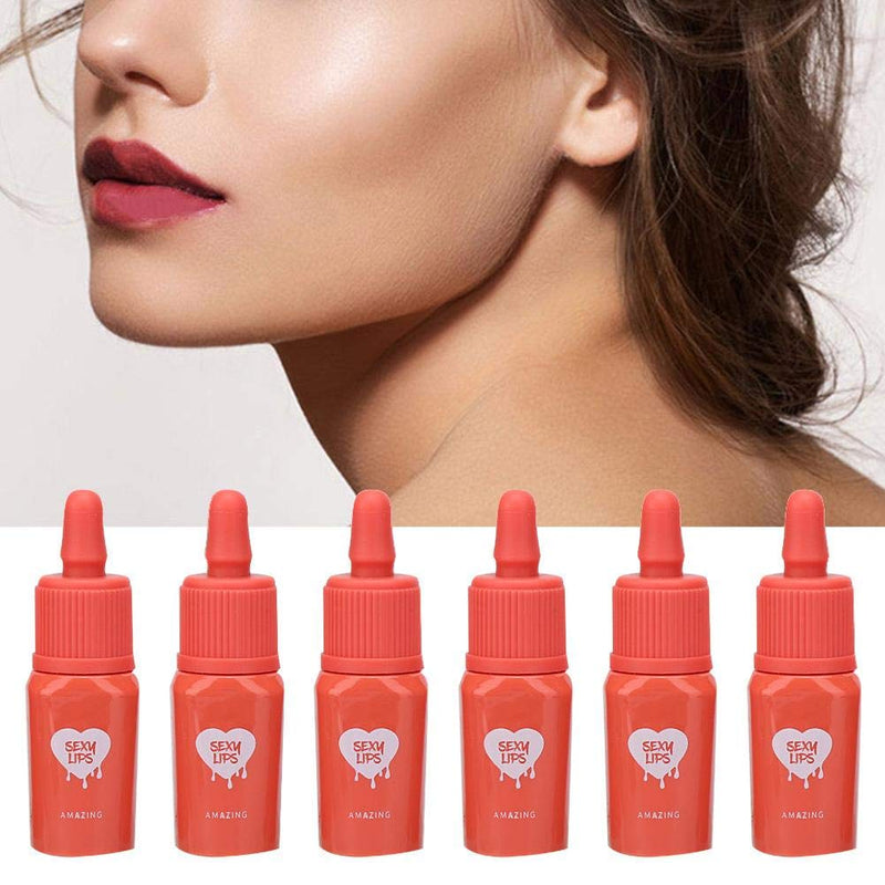 [Australia] - 6pcs/ set Makeup Lipstick Feeding Bottle Shape Long Lasting Lip Makeup Lipstick Set Lip Gloss Kit 