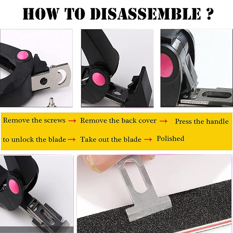 [Australia] - JZF Acrylic Nail Clipper, Professional Adjustable Stainless Steel Artificial Nail Clipper, Gel False Nails Tips Cutter for Nail Art Manicure Tool (Black) Black 