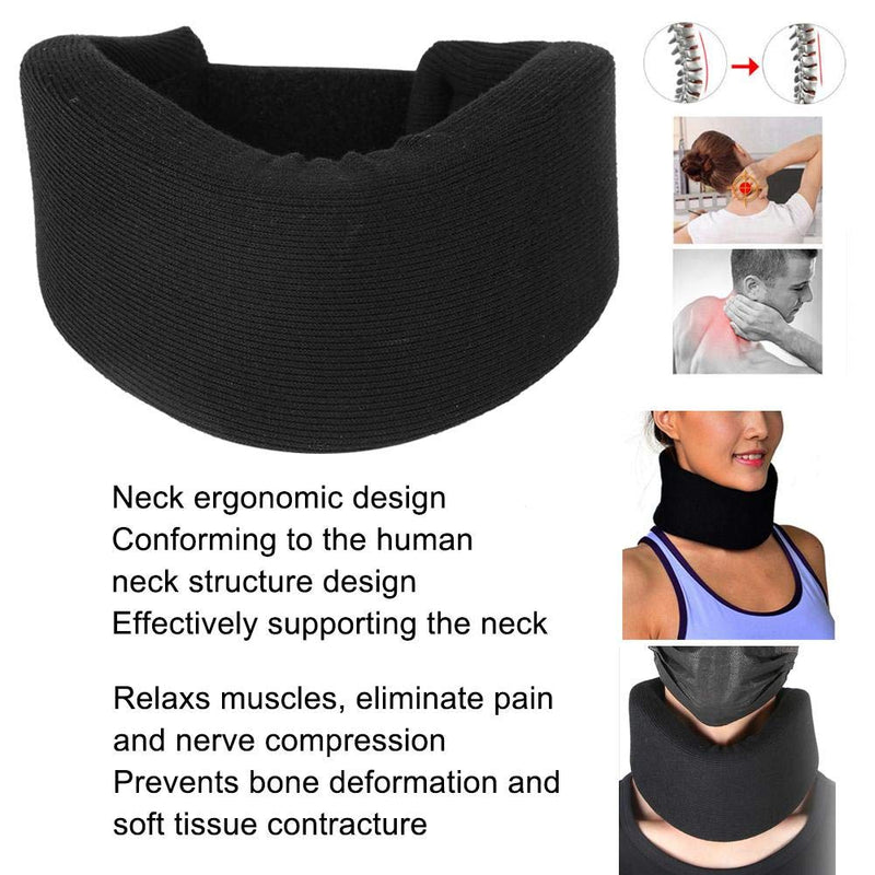 [Australia] - Neck Brace, Soft Sponge Neck Brace Protection Cervical Collar Support Pain Relief Traction Stretcher for Outdoor Fitness(S) S 