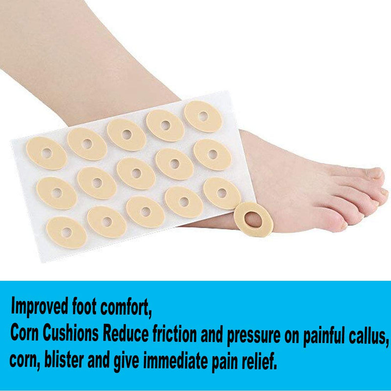 [Australia] - Mcvcoyh Large Variety 90 Pack Callus Cushion Foam Pads for Feet, Toes, Heel or Side of Foot Big and Small Performance Grade Nude 2# 