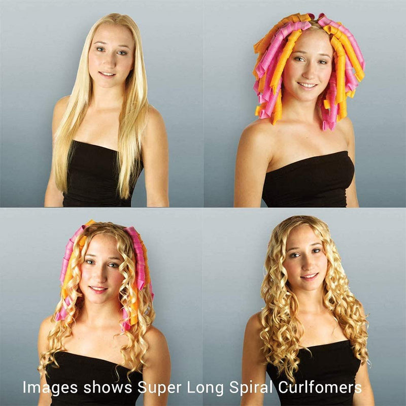 [Australia] - 20 pcs Wave Hair Rollers,Plastic Curling Tools,Hair Curlers Spiral Curls Styling Kit,DIY Hair Rollers Curl Spiral Ringlets Rollers with Styling Hook Tools,for Extra Long Hair Up to 22" (55 cm) 