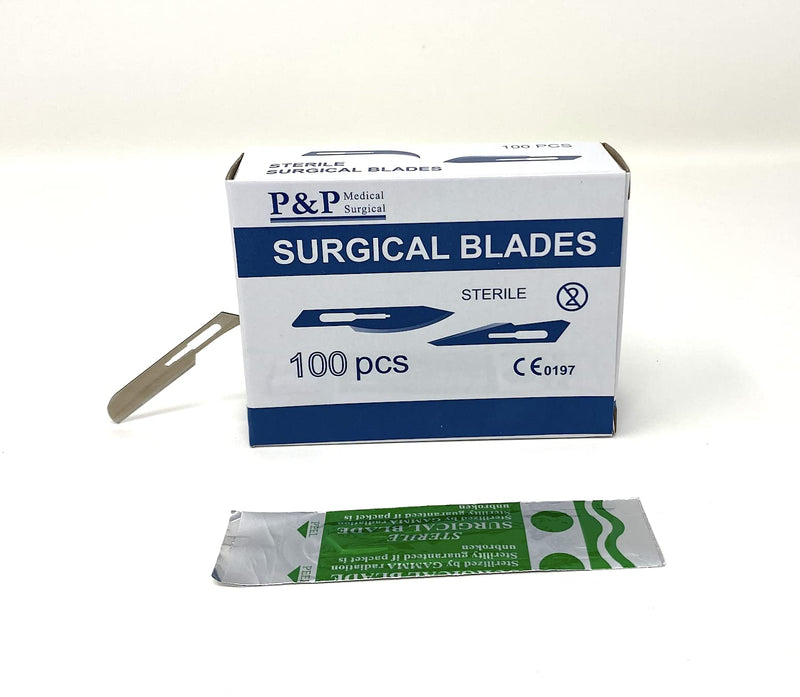[Australia] - Disposable Surgical Scalpel Blades Sterile High Grade Carbon Steel 2.1% 10xx Individually Foil Wrapped by P&P MEDICAL SURGICAL Size 16 Box of 100 