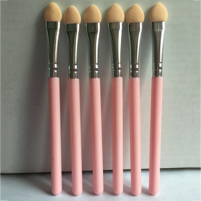 [Australia] - Lurrose 6PCS Portable Sponge Eye Shadow Brush Eyeshadow Applicators Slim Handle Brush Beauty Makeup Tool Paint Brushes for Women Girls 