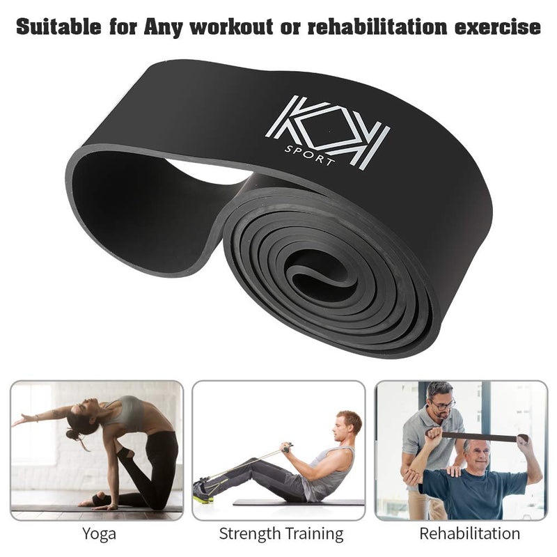 [Australia] - KK Resistance Bands, Pull Up Resistance Bands for men and women, fitness exercise bands, Pull up and stretch resistance Workout Bands in a variety of strengths. Suitable for home, gym, yoga, physical therapy. Black: 65 – 165 lbs 