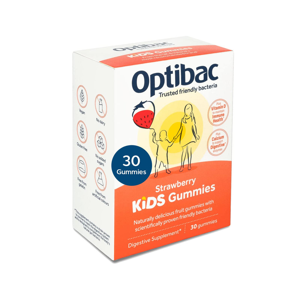 [Australia] - Optibac Kids Probiotic with Vitamin D & Calcium for Immune System Support & Gut Health and 2 Billion Bacterial Cultures - 30 Vegan Gummies 30 Count (Pack of 1) 
