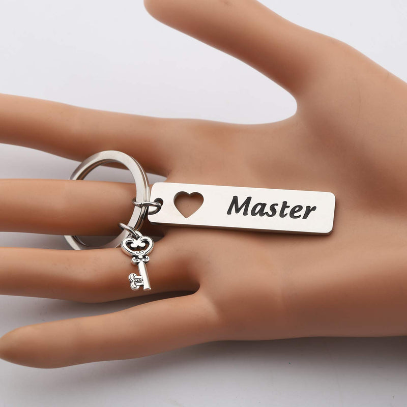 [Australia] - BAUNA Couple Gifts for Boyfriend and Girlfriend Master Slave Keychain Funny Matching Couple Keychains Set for Him and Her Master Slave Keychain Set 