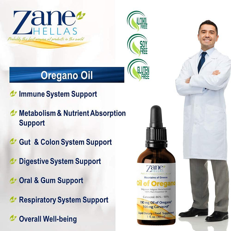 [Australia] - Zane Hellas 100% Undiluted Oregano Oil. Greek Essential Oil of Oregano .86% Min Carvacrol. 164 mg Carvacrol Per Serving. Probably The Best Oregano Oil in The World. 1 fl. oz.- 30 ml 