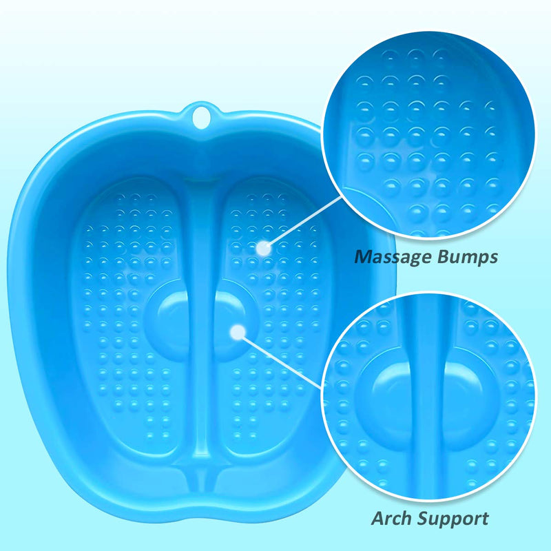 [Australia] - MitButy Large Foot Bath Spa Bowl for Home Use - Sturdy Plastic Foot Soak Basin for Pedicure, Relax, Detox and Massage - Foot Tub Get Rid of Callus, Cuticles, Dead Skin - Fits All Size 