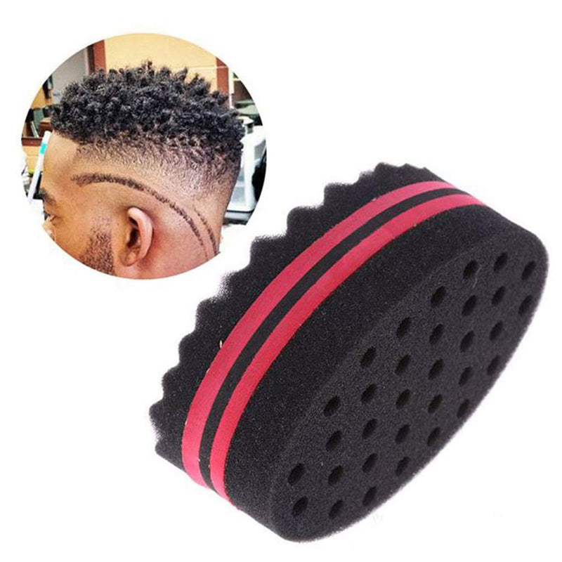 [Australia] - Xinlie Hair Sponge Brush Twists Dread Afro Coils Hair Curl Brush Hair Brush Sponge Holes Barber Hair Brush Sponge Barber Hair Brush Sponge Hair Twist Sponge For Twists,Curls in Afro-Style Hair(2PCS) 