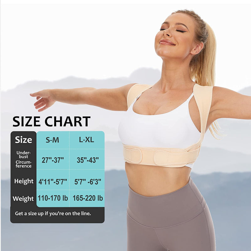 [Australia] - Vicorrect Posture Corrector for Women and Men, Adjustable upper back straightener posture corrector and Providing Pain Relief from Neck, Shoulder, and Upper Back (Small/Medium) Small/Medium 