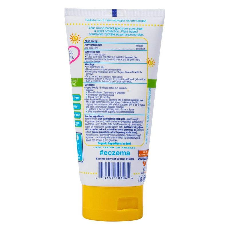 [Australia] - Trukid Soothing Skin (Eczema) SPF 30+ UVA/UVB Protection Sunscreen for Baby, Safe for Sensitive Skin, Unscented, All Natural Ingredients (2 fl oz) Eczema Safe - Unscented 
