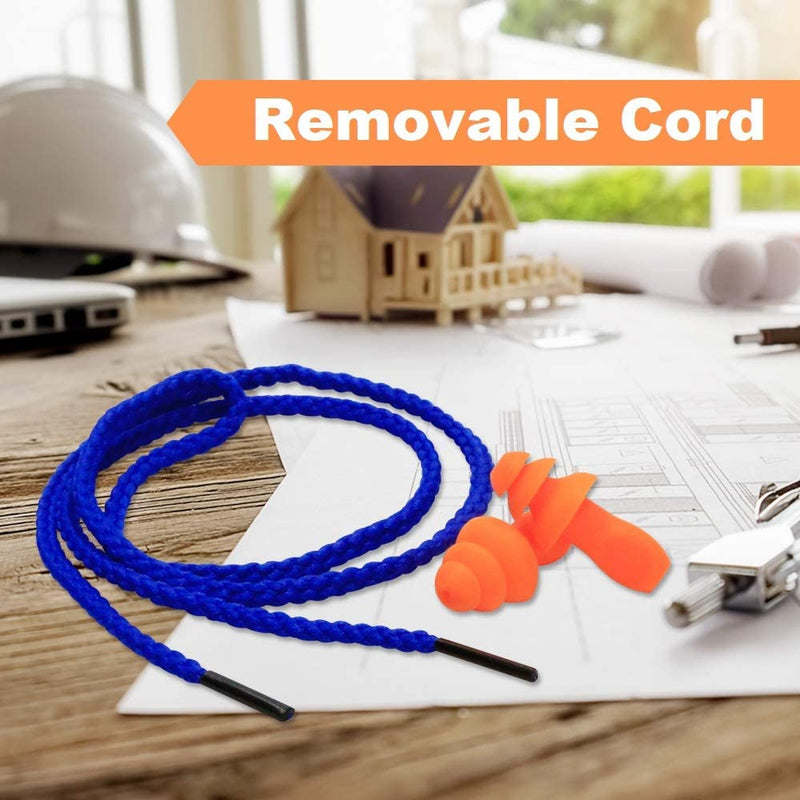 [Australia] - 50 Pair Individually Wrapped Non Toxic Soft Silicone Ear Plugs Corded Reusable Hearing Protection Rubber Earplugs for Sleeping, Music, Shooting, Construction Work, Sports 50 Pair (Pack of 1) 