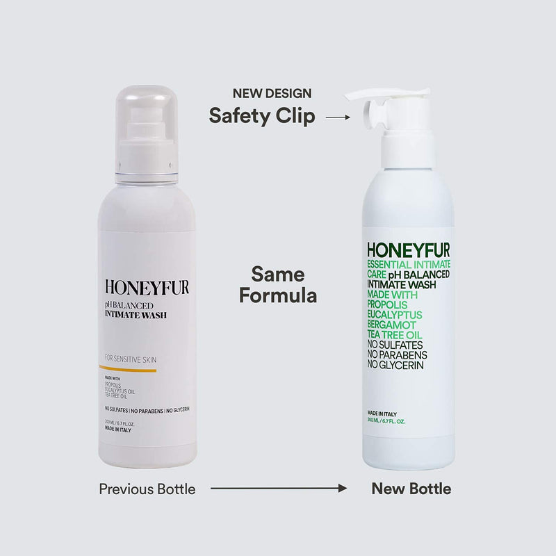 [Australia] - HONEYFUR pH Balanced Feminine Wash For Sensitive Skin – Natural Intimate Cleanser – Propolis & Tea Tree Oil – Sulfates & Paraben Free – Soothing, Refreshing, Calms Irritation – 200 ML / 6.7 FL OZ 