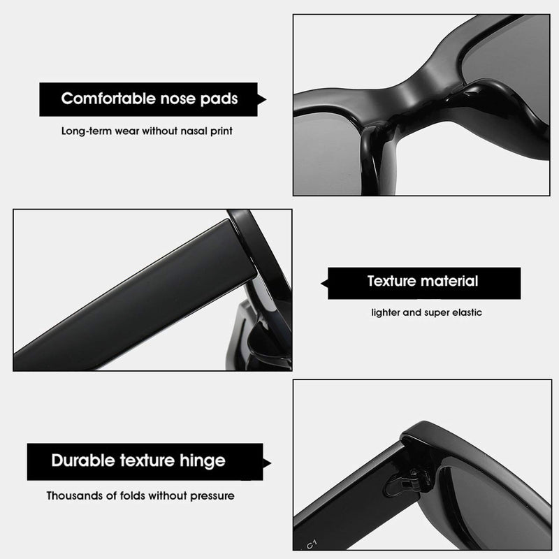 [Australia] - BUTABY Rectangle Sunglasses for Women Retro Driving Glasses 90’s Vintage Fashion Narrow Square Frame UV400 Protection Beige Frame Grey Lens 