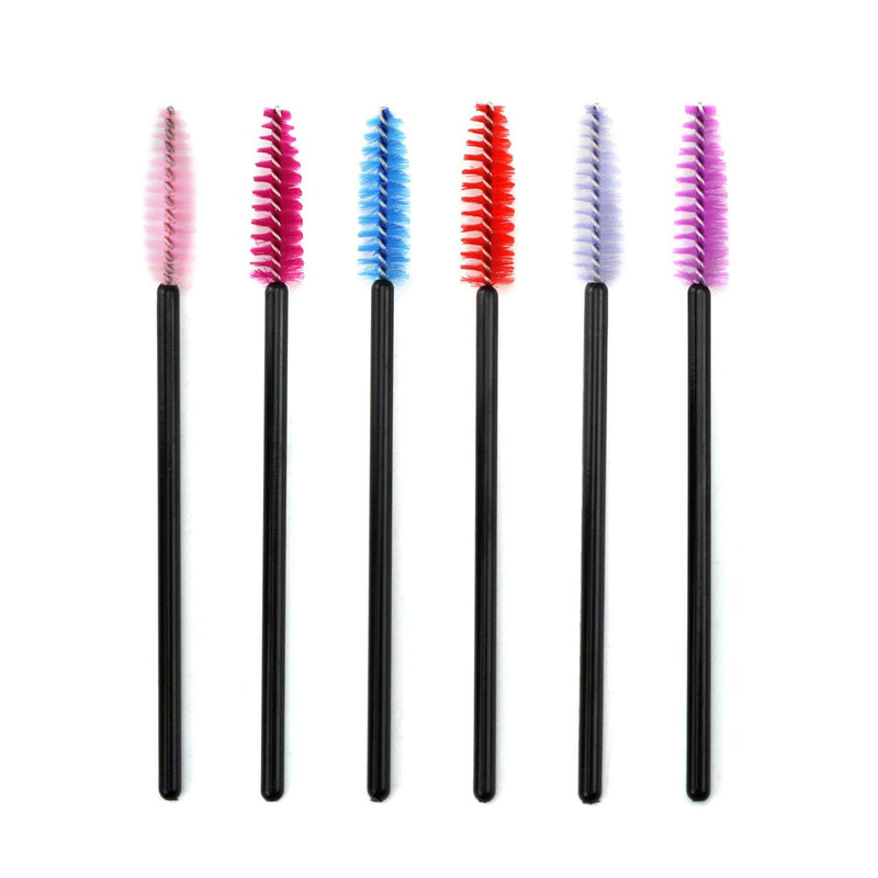 [Australia] - Onwon 300 Pieces Disposable Mascara Brushes Bendable Eyelash Wands Multicolored Eye Lash Brush Cosmetic Makeup Applicators Kit 