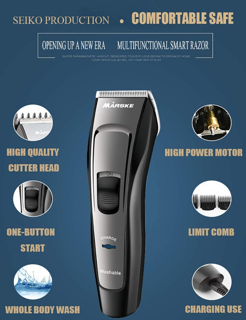 [Australia] - Hair Clippers For Men Professional Hair Clippers Cordless Haircut Hair Trimmer Electric Hair Clipper Razor for Men,Grooming Kit 4 Limit Comb Waterproof Clippers Household Adult Baby 