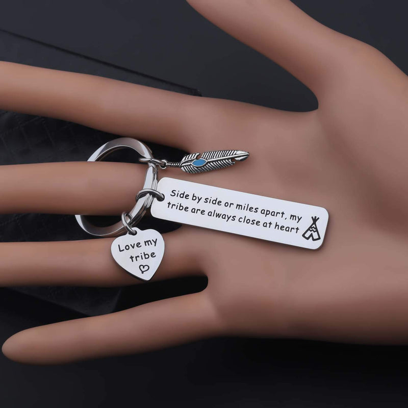 [Australia] - TIIMG Tribe Jewelry Long Distance Love My Tribe Gift Side by Side Or Miles Apart My Tribe are Always Close at Heart BFF Gift Boho Jewelry 