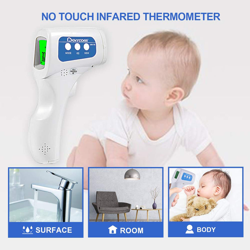 [Australia] - Berrcom Non Contact Infrared Forehead Thermometer JXB-178 Baby Fever Check Thermometer 3 in 1 Contactless for Kids Infant Adult (Batteries Not Included) 