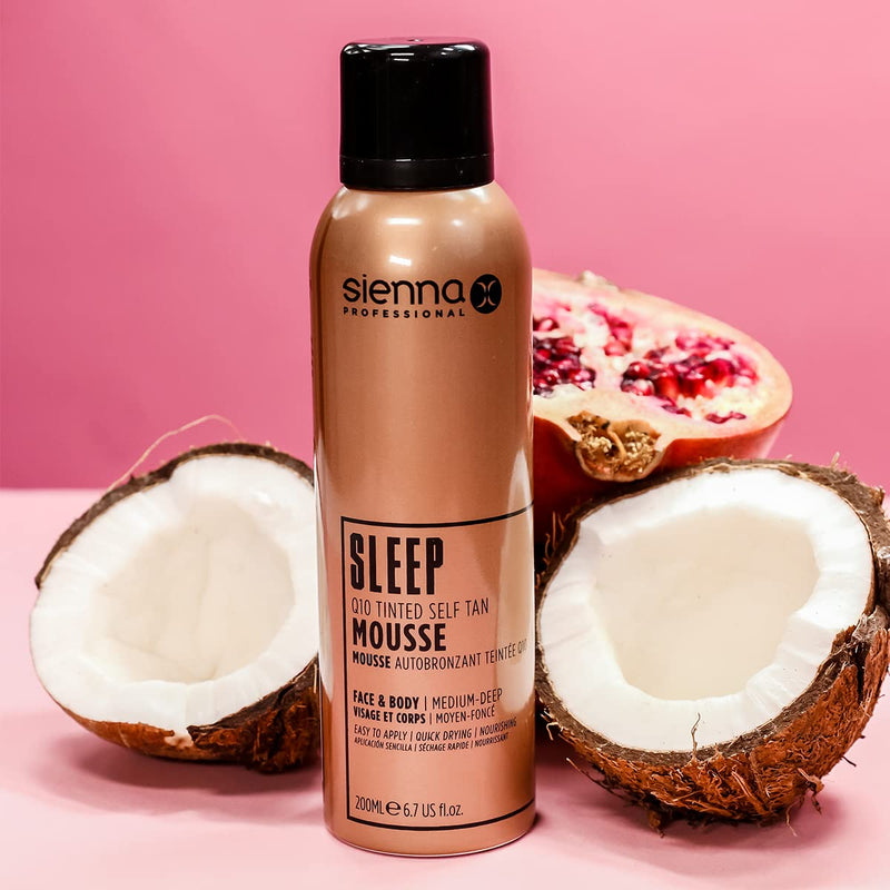 [Australia] - Sienna-X Q10 Self Tan Tinted Mousse 200 ml. Vegan Friendly & Cruelty Free Formula For Face and Body. Quick Drying and Enriched With Vitamin E and Pomegranate For A Flawless Tan. Ideal For New Tanners. 