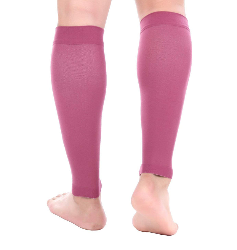 [Australia] - Doc Miller Calf Compression Sleeve Men and Women - 15-20mmHg Shin Splint Compression Sleeve Recover Varicose Veins, Torn Calf and Pain Relief - 1 Pair Calf Sleeves Maroon Color - Medium Size 