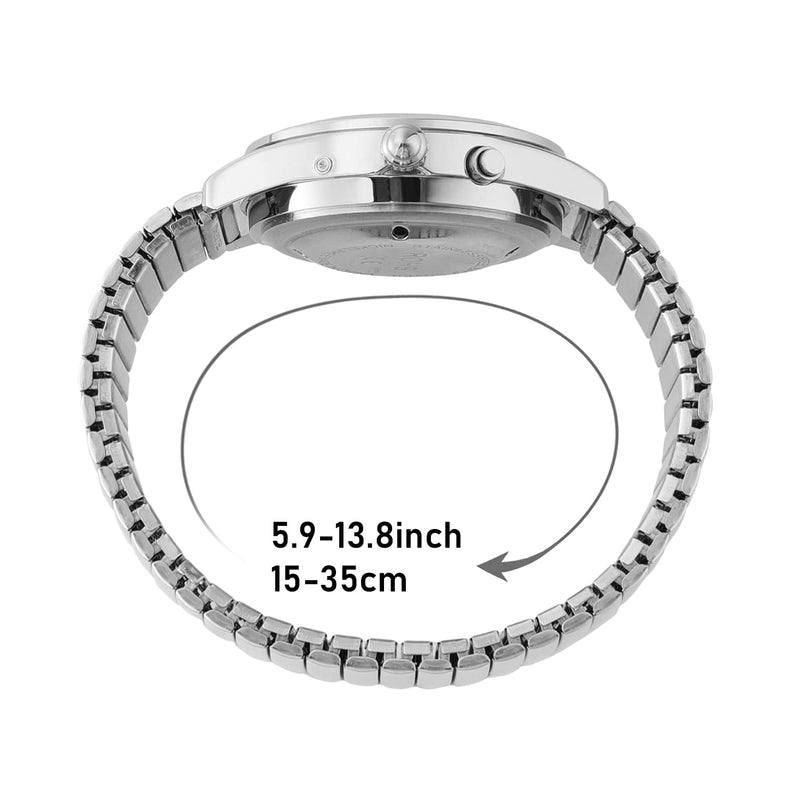 [Australia] - SHMIOU English Talking Watch Unisex for Seniors Visually Impaired Expanding Strap Talking Watches for The Blind Men Women for Bracelet Quartz Analog Voice with Alarm Clock Date Speaking 