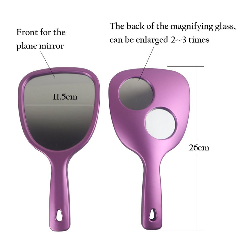 [Australia] - Moiom Handheld Mirror Women's Makeup Mirrors 4 Color Rose Red 