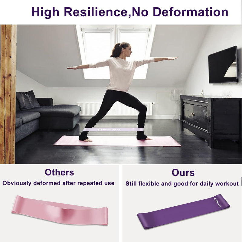 [Australia] - Resistance Bands [Set of 5], resistance band for Women and Men, Skin-Friendly Resistance Fitness Exercise Loop Bands 5 Levels for Legs and Glutes,Arms,Pilates,Yoga-Carry bag included 