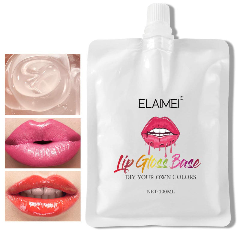 [Australia] - Moisturize Lip Gloss Base, Clear Base Lip Gloss, Lip Gloss Base Oil Material Lip Makeup Primers, Non-Stick Lipstick Primer for DIY Handmade Lip Balms Lip Gloss (100ML) 