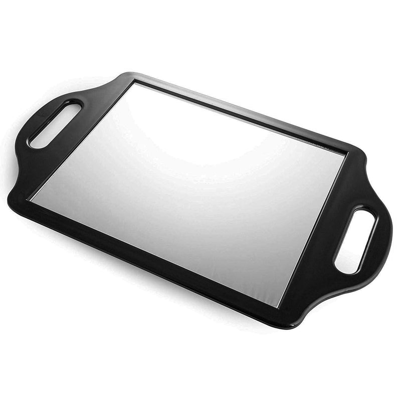 [Australia] - TRIXES Hairdressers Mirror - Salon Handheld Mirror ‚Äì with 2 Handles Wide Angle ‚Äìfor Hairdressing and Beauty - Large Size 36.5 x 21.7cm ‚Äì for Professional Barbers and Hairdressers - Black 