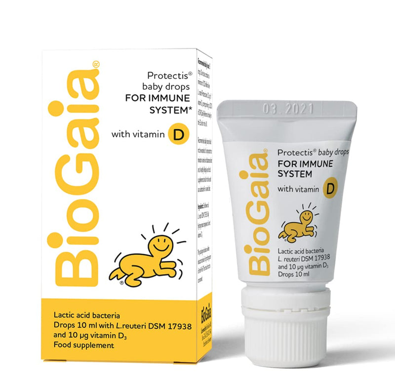 [Australia] - BIOGAIA Protectis Probiotic Drops with Vitamin D3 10ml Suitable for Newborn Babies,Balance Baby�s Gut Flora and Support Immune System. Contains BioGaia Patented L Reuteri DSM 17938. 