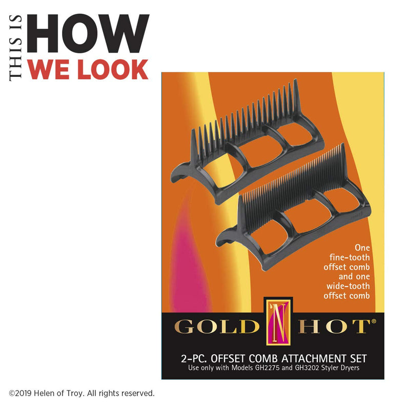 [Australia] - Gold N Hot 2pc Offset comb Attachment for GH3202 & GH2275 