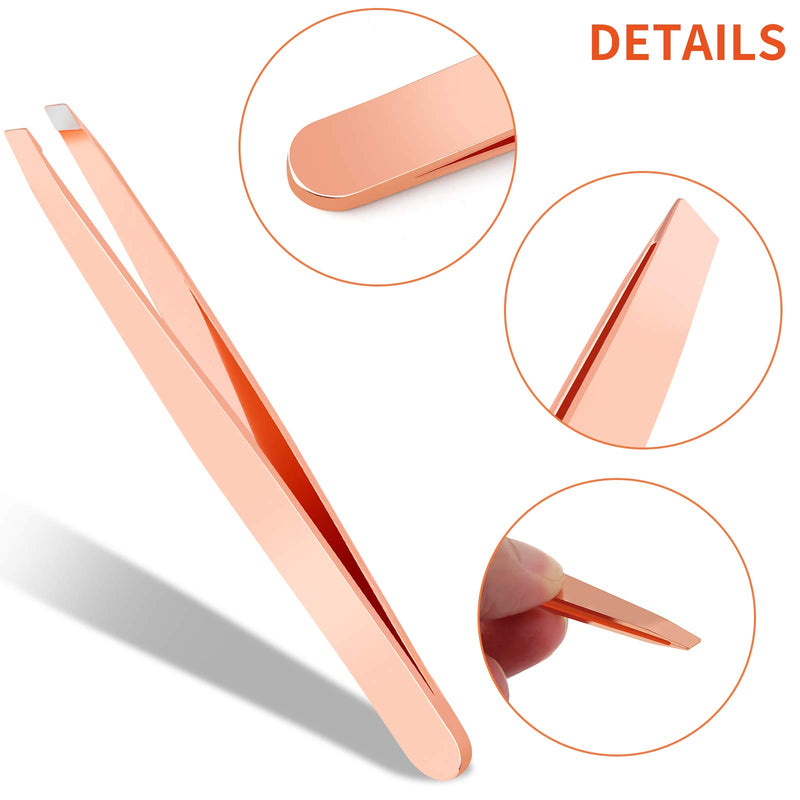 [Australia] - Yiwoo 5 Pieces Eyelash Applicator Tool-Paste False Eyelash Curler-Trim Eyebrow Curler-Eyebrow Curler-Eyebrow Scissors-Curved Eyelash Curler(Rose Gold） 