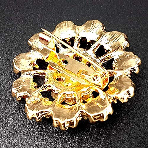 [Australia] - Lot 12pc Multi-Color Rhinestone Crystal Flower Brooches Pins 