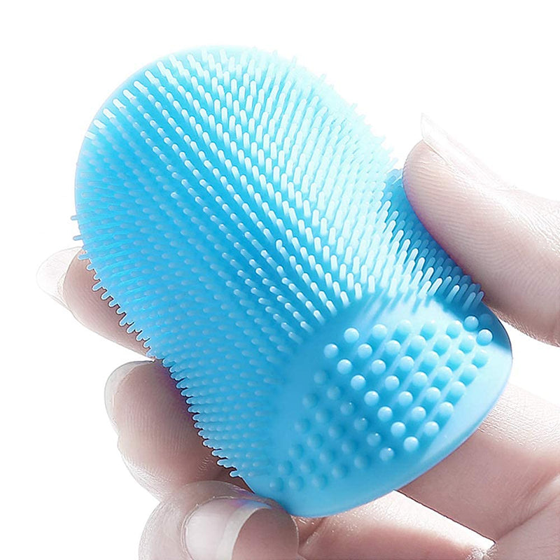 [Australia] - Baby Cradle Cap Brush, Infant Bath Brush, Toddler Silicone Massage Brush, Newborn Silicone Scrubbers Exfoliator Brush | The SkinSoother Baby Essential for Dry Skin (Blue & Green) Blue & Green 