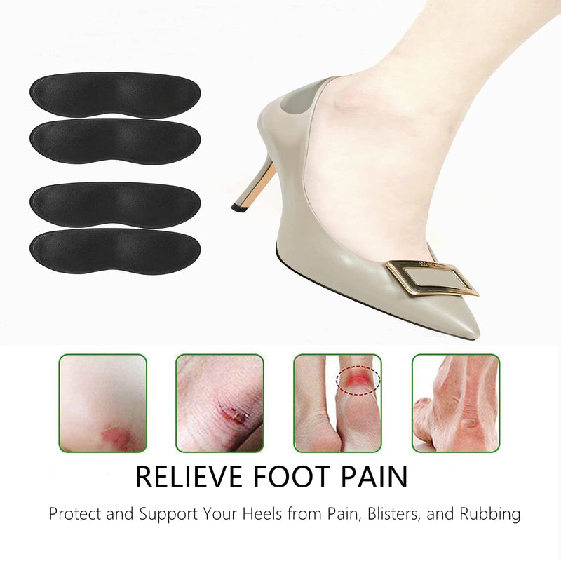 [Australia] - Heel Grips Set for Shoes Too Big,Heel Protectors Shoes Cushion Pads,Women Men Grips Liners Heel Blister Protectors,2 Practical Styles Shoe Inserts(4 Pairs) 
