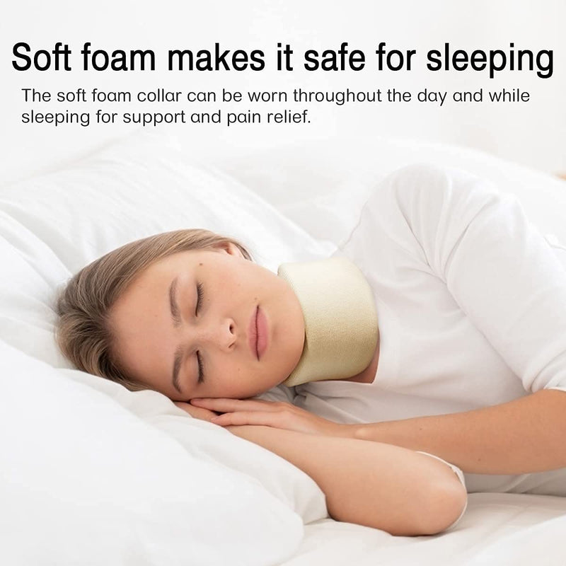 [Australia] - Neck Brace Foam Cervical Collar Soft Foam Neck Brace Universal Cervical Collar, Adjustable Neck Support Brace for Sleeping Relieves Neck Pain Spine Pressure Neck Collar Whiplash Injury Spinal Support 
